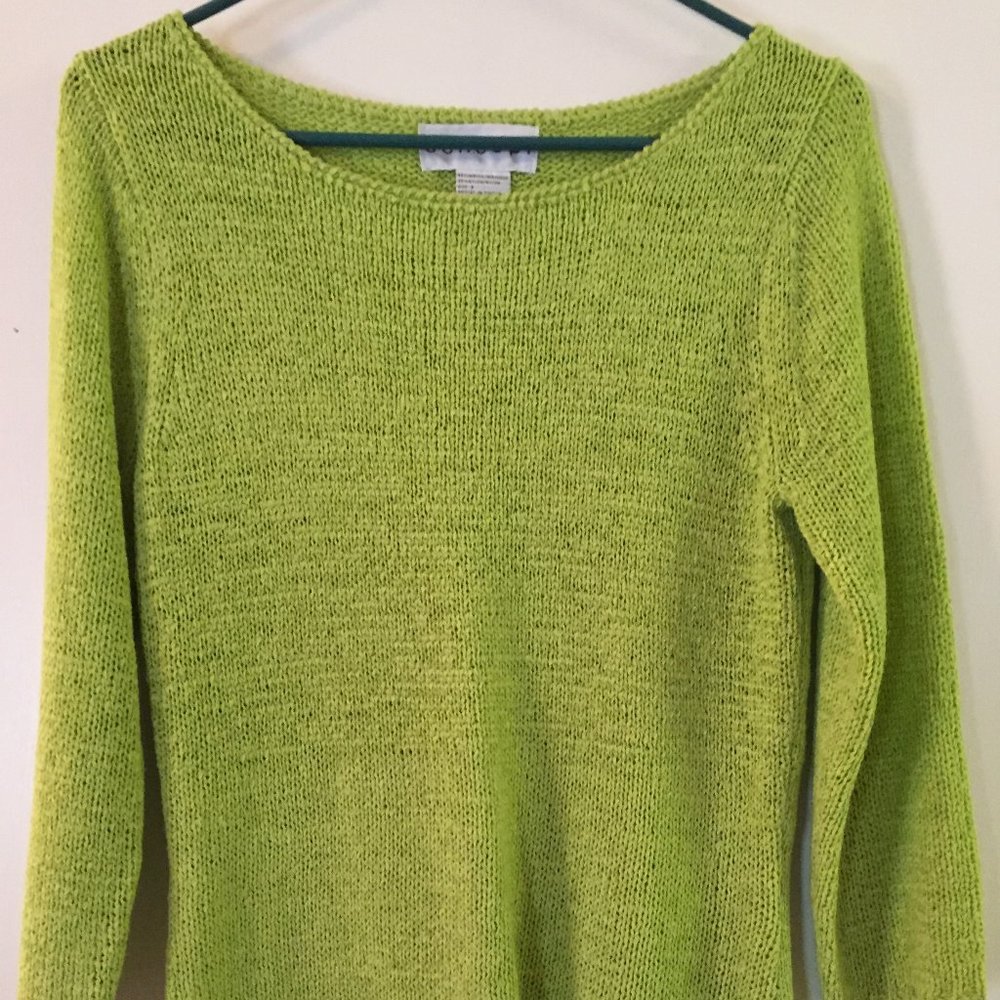 Tangy Green Long Sleeve Knit Top
